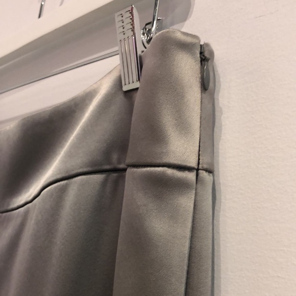 St. John Grey Liquid Satin Trousers - Picture 3 of 10